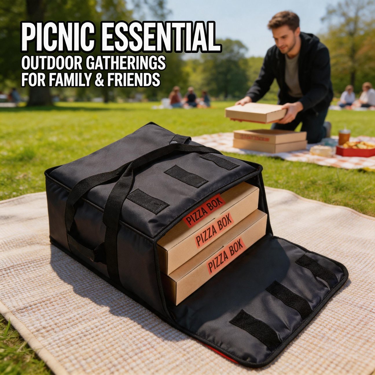 Food Snacks Delivery - Pizza Delivery Bag Large Capacity Insulated