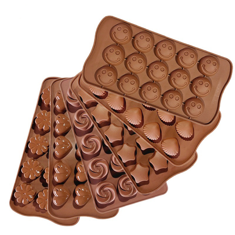 Gummy Candy - 5-8PCS/set Silicone Chocolate Molds, Non-Stick Candy