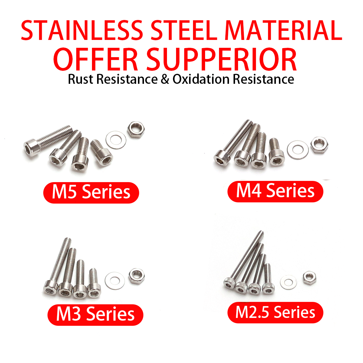 880 pcs Stainless Steel Intern - Nuts Mix review and price